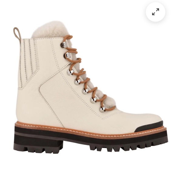 Marc Fisher Izzie Lugsole Ankle boot in White, size 9! - Picture 5 of 7